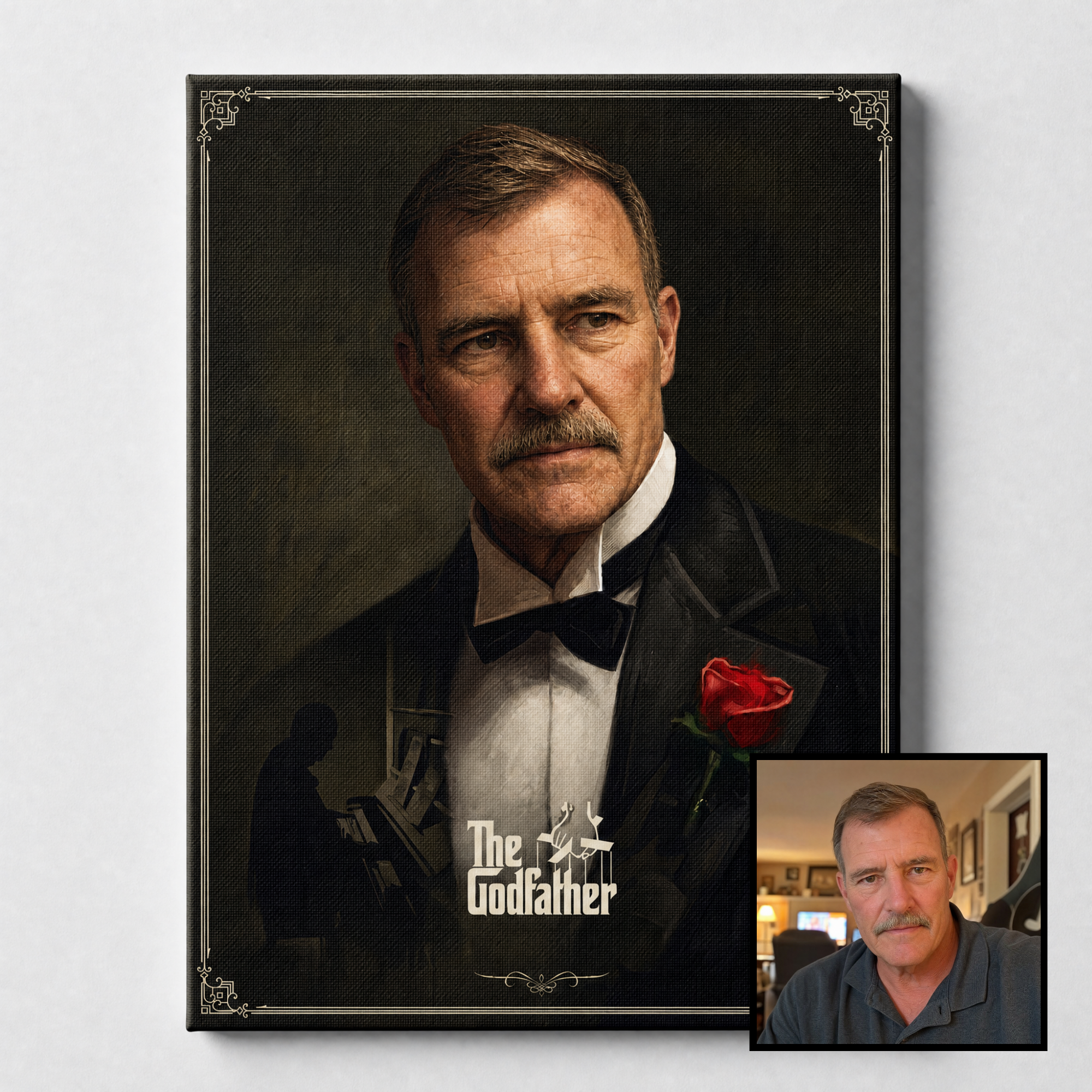 CUSTOM GODFATHER PORTRAIT CANVAS