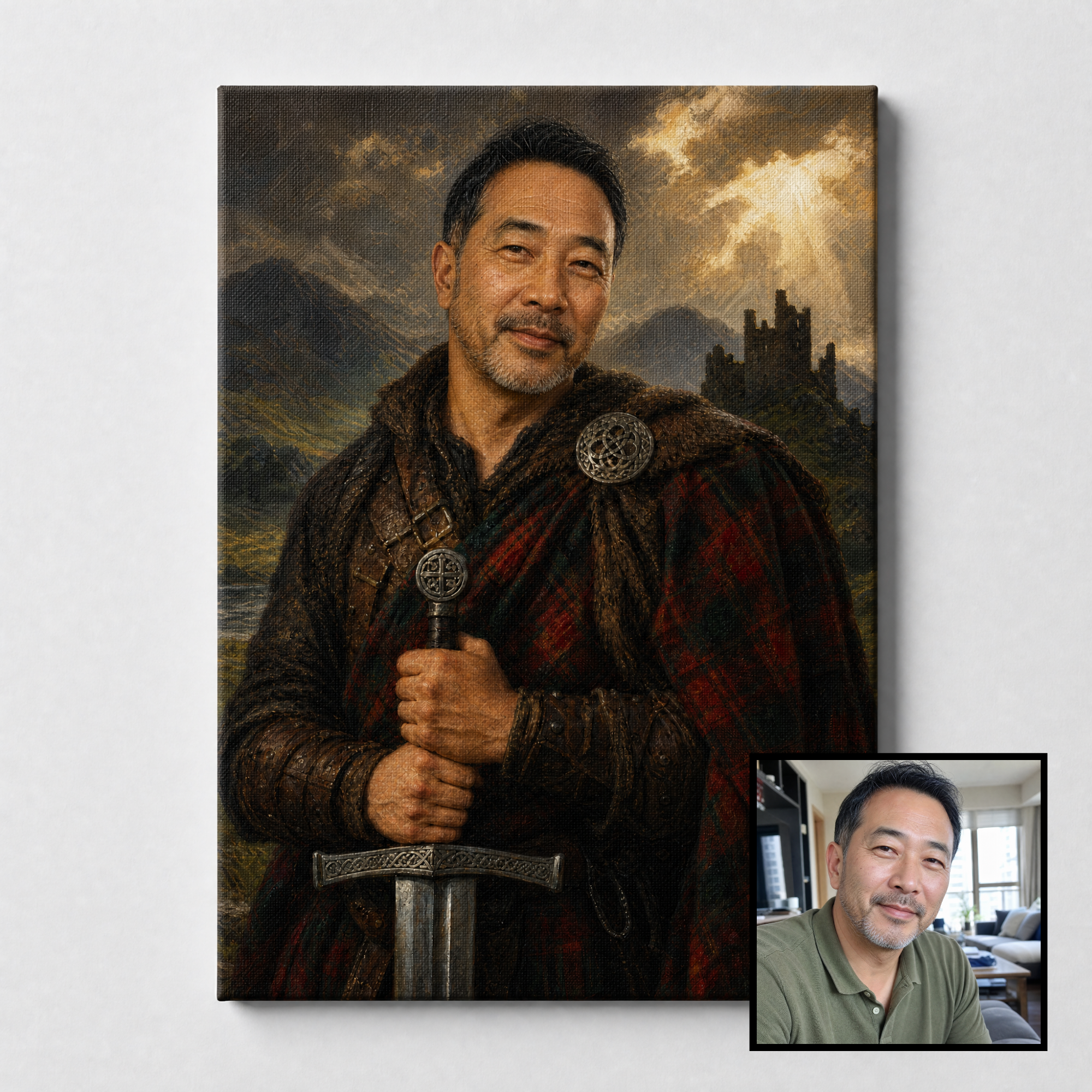 CUSTOM WARRIOR PORTRAIT CANVAS