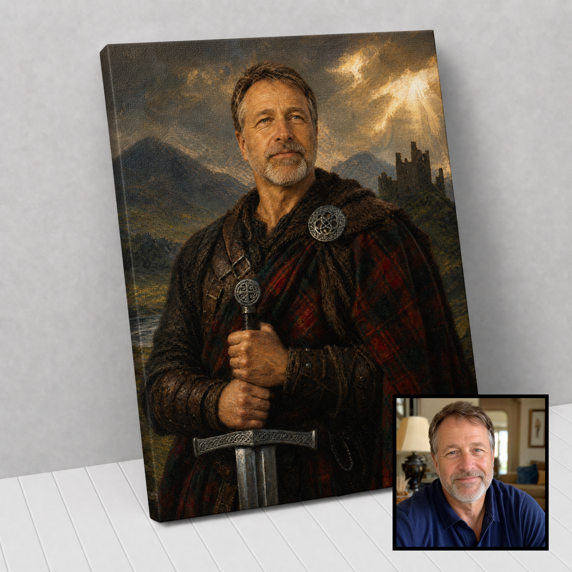 CUSTOM WARRIOR PORTRAIT CANVAS