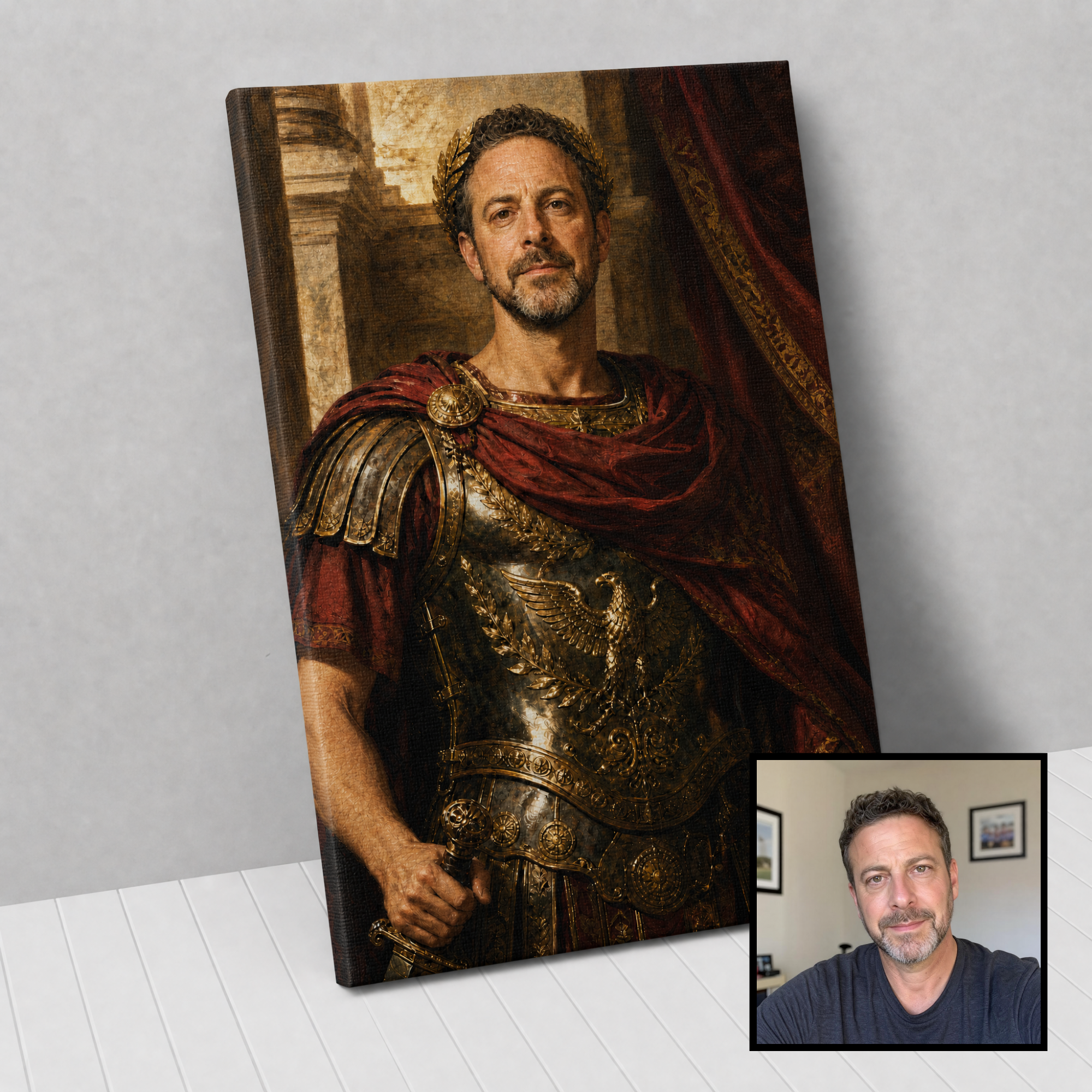 CUSTOM ROMAN EMPEROR PORTRAIT CANVAS