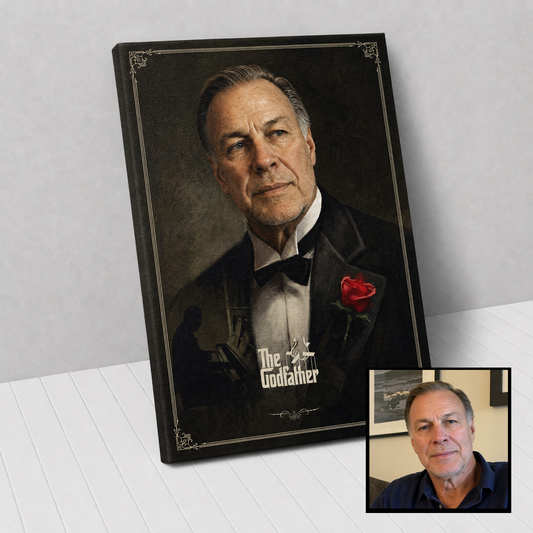 CUSTOM GODFATHER PORTRAIT CANVAS