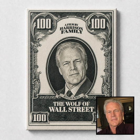 CUSTOM BANKNOTE PORTRAIT CANVAS