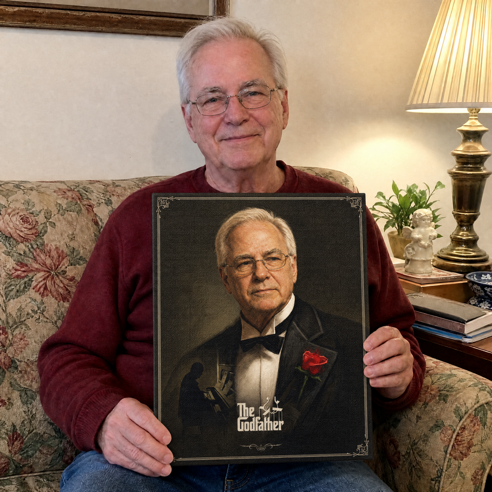 CUSTOM GODFATHER PORTRAIT CANVAS