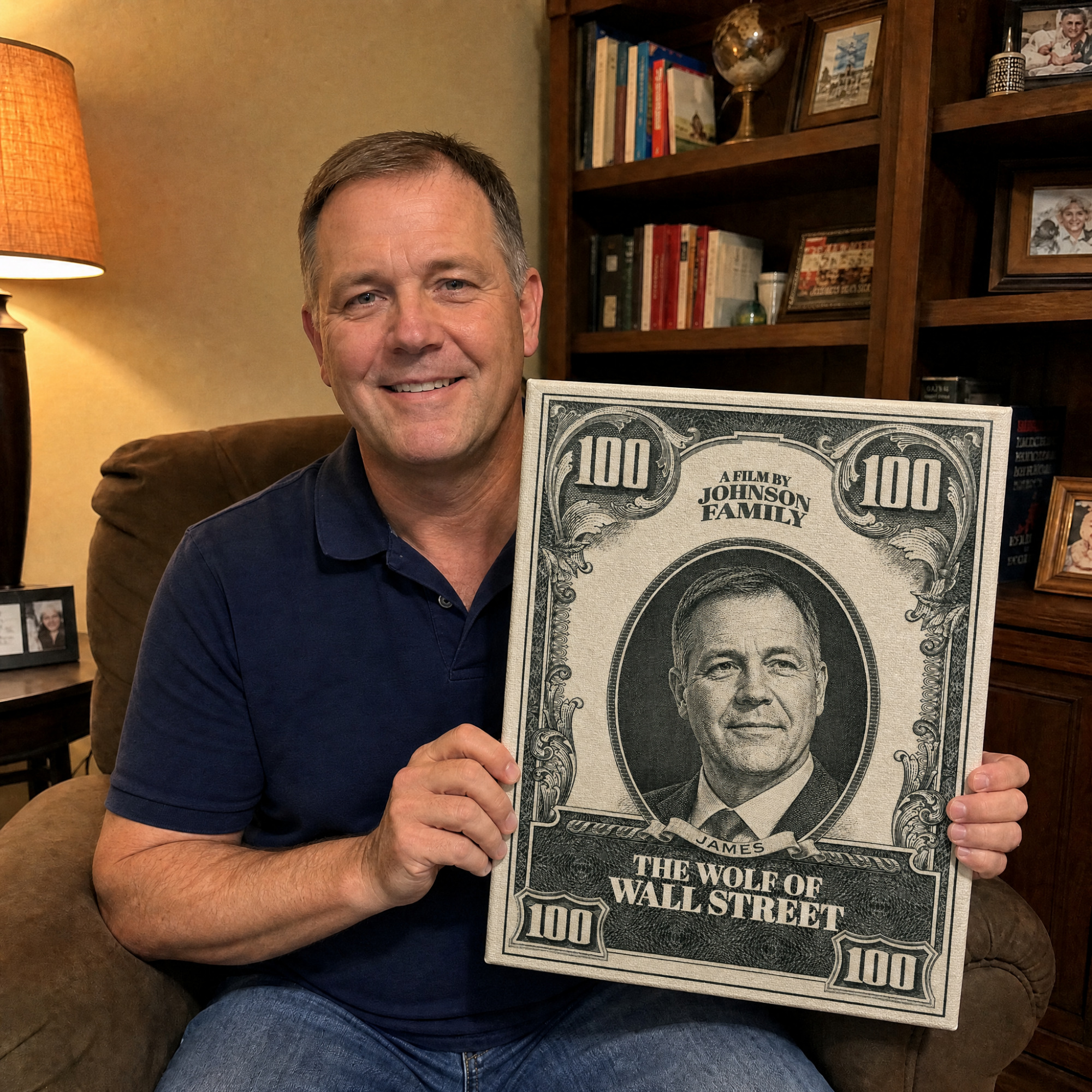 CUSTOM BANKNOTE PORTRAIT CANVAS