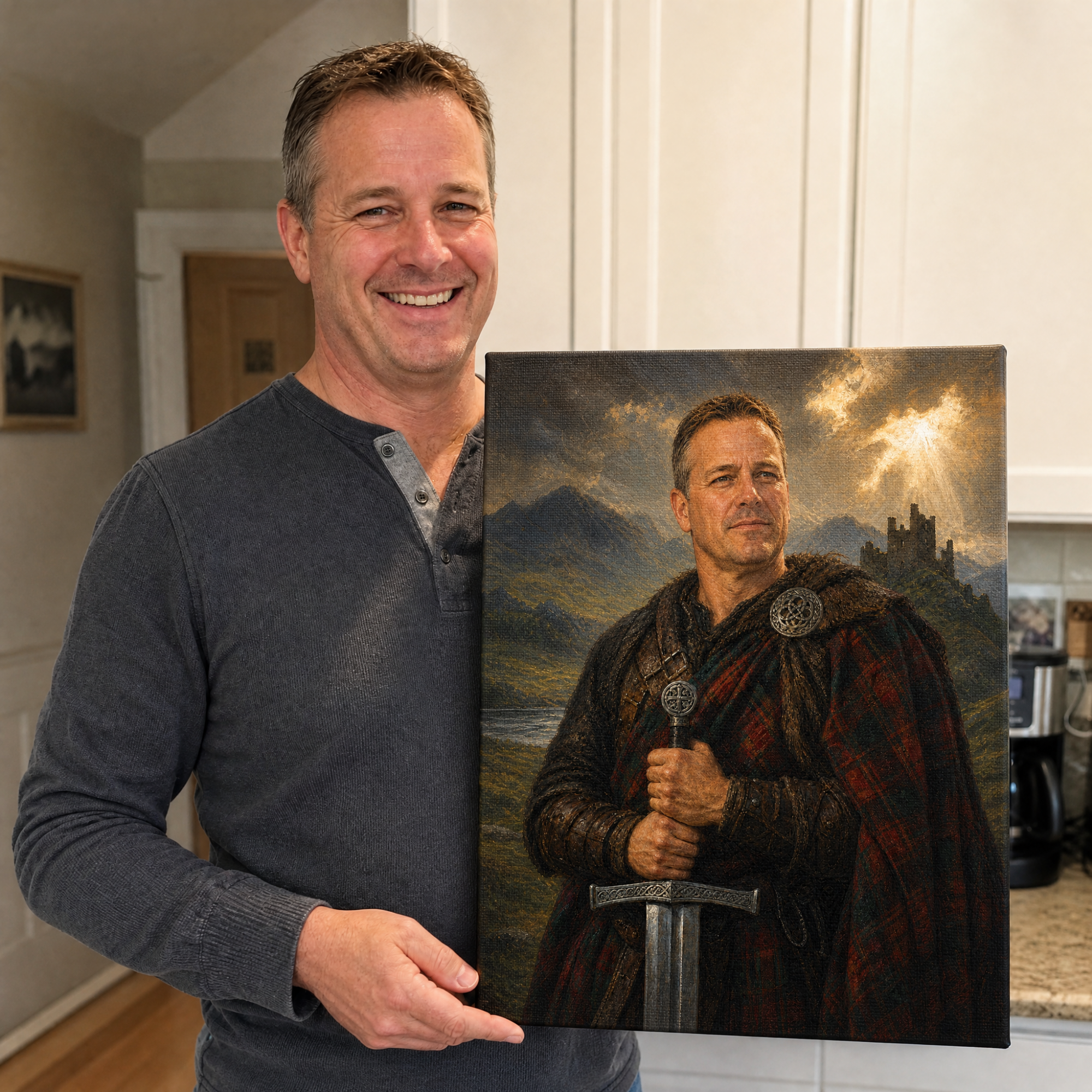 CUSTOM WARRIOR PORTRAIT CANVAS