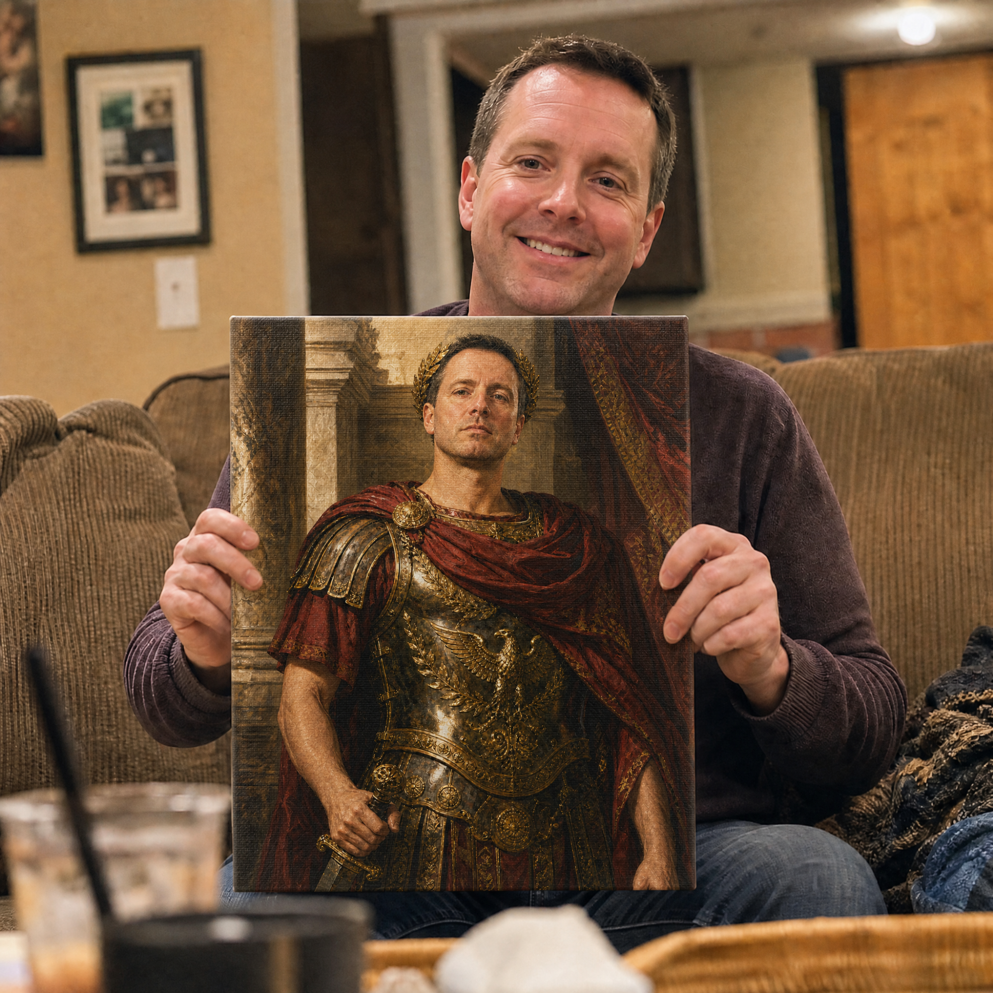 CUSTOM ROMAN EMPEROR PORTRAIT CANVAS